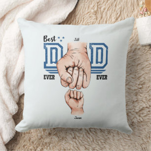 Best Dad Ever Custom Fist Bump - One Kid Cushion
