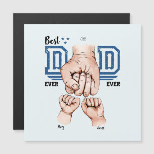 Best Dad Ever Custom Fist Bump - Two Kids