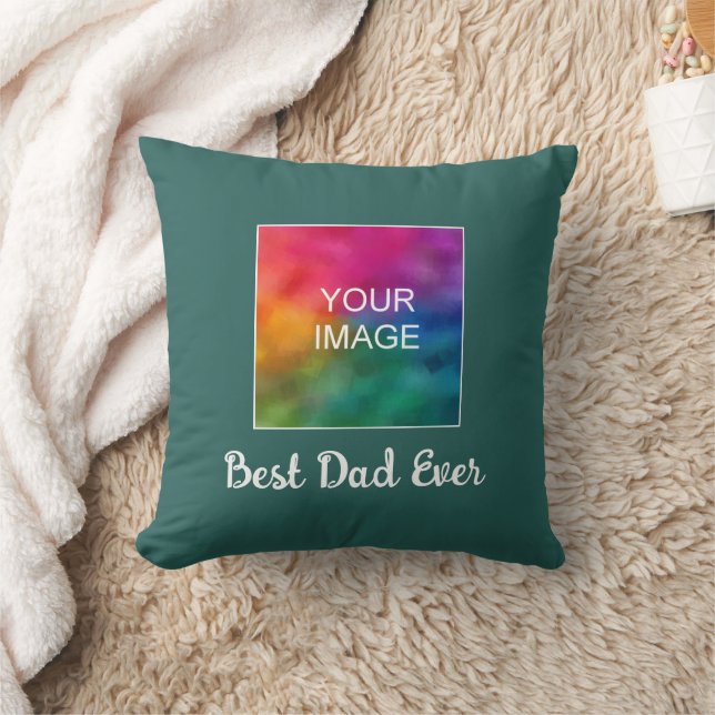Best Dad Ever Custom Handwritten Script Template Cushion (Blanket)