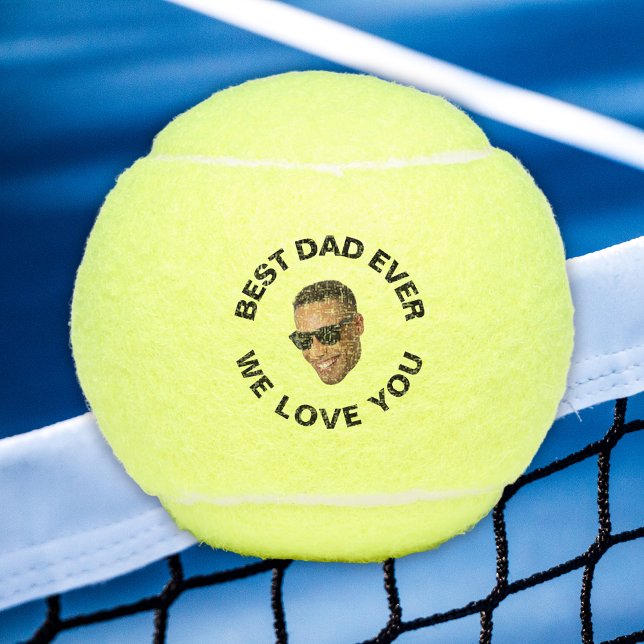 Best Dad Ever – Custom Message & Face Photo Tennis Balls (Best Dad Ever – Custom Message & Face Photo)