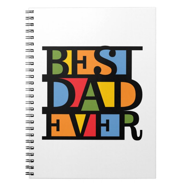 BEST DAD EVER custom notebook (Front)