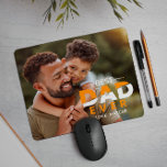 BEST DAD EVER CUSTOM PHOTO AND NAME ORANGE WHITE MOUSE PAD<br><div class="desc">The perfect gift for Father's Day is a custom mouse pad adorned with a personalised photo and a stylish two-colour overlay bearing the heartwarming message, "Best Dad Ever." This unique and thoughtful present combines practicality with sentimental value, making it an ideal choice for showing your dad how much he means...</div>