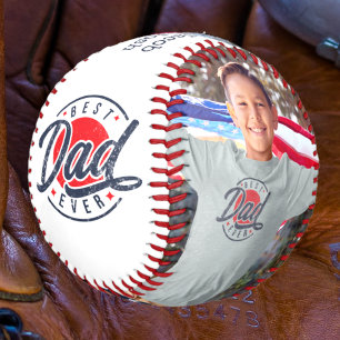 Best Dad Ever Custom Photo Baseball