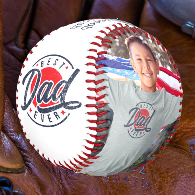 Best Dad Ever Custom Photo Baseball (Creator Uploaded)