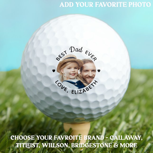 Best DAD Ever Custom Photo Budget Personalised Golf Balls (Creator Uploaded)