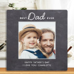 Best DAD Ever Custom Photo Chalkboard Father's Day Plaque<br><div class="desc">Surprise dad this fathers day with a personalised photo plaque. "Best DAD Ever" Personalise this dad plaque with favourite photo, message and name.. Visit our collection for the best dad father's day gifts and personalised dad gifts. COPYRIGHT © 2020 Judy Burrows, Black Dog Art - All Rights Reserved. Best DAD...</div>
