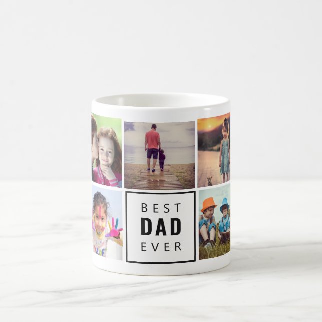 Best DAD Ever Custom Photo Coffee Mug (Center)