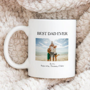 Best Dad Ever Custom Photo Coffee Mug