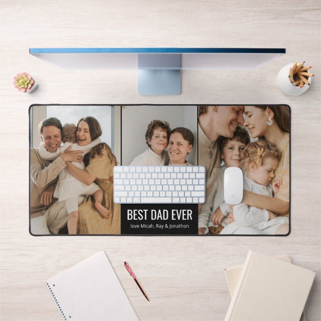 Best Dad Ever Custom Photo Desk Mat (Office 1)
