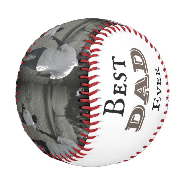 Best Dad Ever Custom Photo Father Dad Uncle  Baseball (Angled)