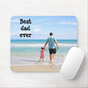 Best Dad Ever Custom Photo Father's Day Gift Mouse Pad