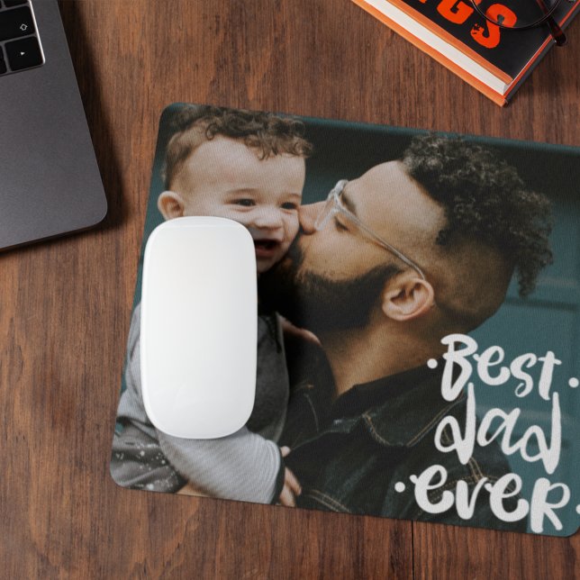 Best Dad ever Custom Photo Father's Day Gift Mouse Pad (Creator Uploaded)