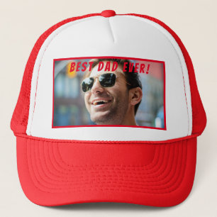 Best Dad Ever Custom Photo Fathers Day Gift Trucke Trucker Hat