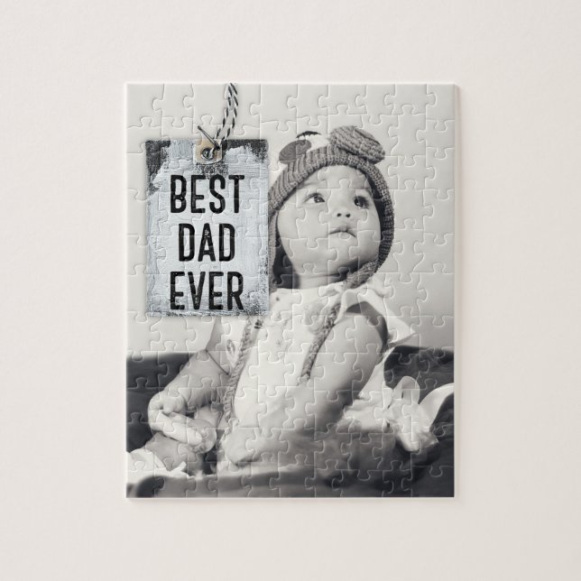 Best Dad Ever Custom Photo Father's Day Jigsaw Puzzle (Vertical)