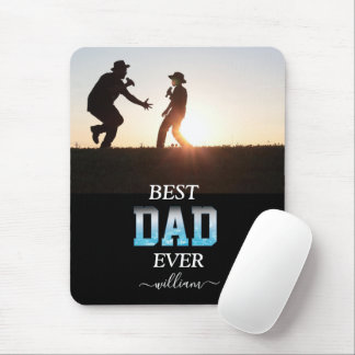 Best Dad Ever Custom Photo Father's Day Mouse Pad