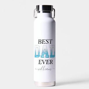 Best Dad Ever Custom Photo Father's Day Water Bottle