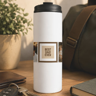 Best Dad Ever Custom Photo Gift for Father’s Day Thermal Tumbler