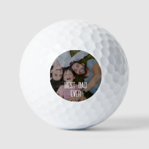 Best Dad Ever Custom Photo  Golf Balls