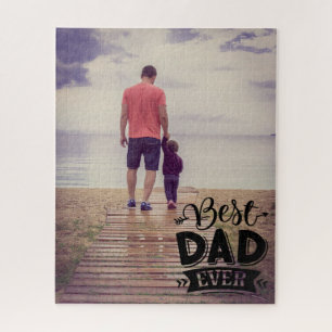 Best Dad Ever Custom Photo Jigsaw Puzzle
