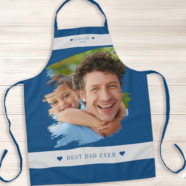 Best Dad Ever custom photo personalised Apron (Creator Uploaded)