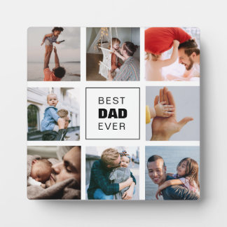 Best Dad Ever Custom Photo Personalised Collage Plaque