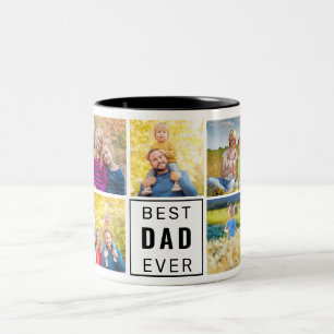 Best DAD Ever Custom Photo Personalised Two-Tone Coffee Mug