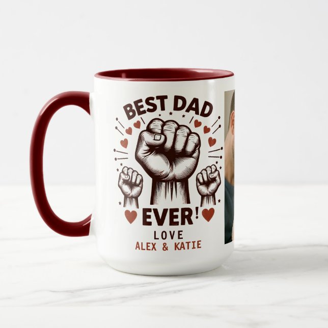 Best Dad Ever Custom Photo | Personalized Father’s Mug (Left)