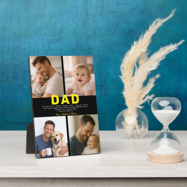 Best Dad Ever Custom Photo | Personalized Father’s Plaque (Side)