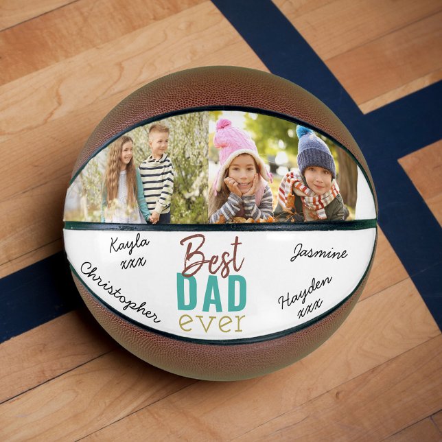Best Dad Ever Custom Photo Signed Basketball (Creator Uploaded)