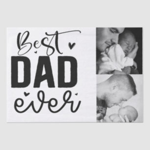 Best Dad Ever Custom Photo Tissue Paper