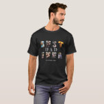 Best dad ever custom text photo black T-Shirt<br><div class="desc">Show your dad how much you love him with this custom text shaped photo black</div>