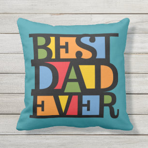 BEST DAD EVER custom throw pillow