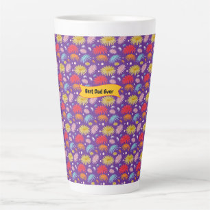 Best Dad Ever Custom Typography Gift for Dad Latte Mug