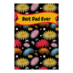 Best Dad Ever Custom Typography Gift for Dad Poster