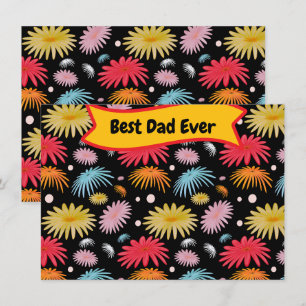 Best Dad Ever Custom Typography Gift for Dad Thank You Card