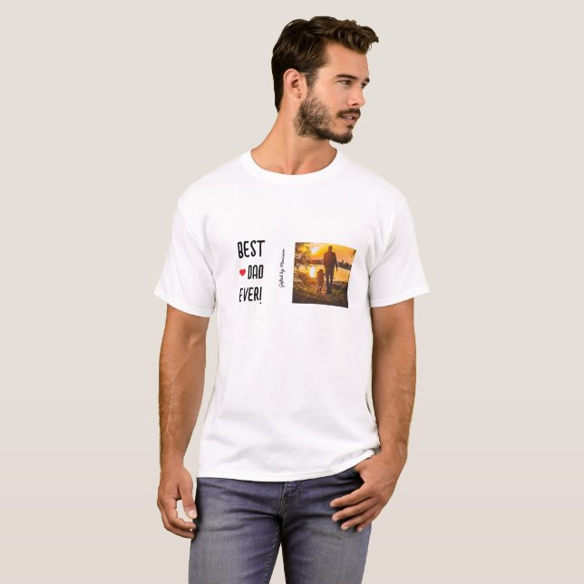 Best Dad Ever Customisable Name T-Shirt (Front Full)