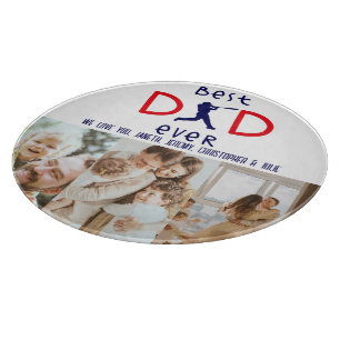 Best Dad Ever Cute Baseball Keepsake Fathers Day Cutting Board