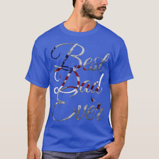 Best Dad Ever Cute Daddy Tee Fathers Day Retro Ame