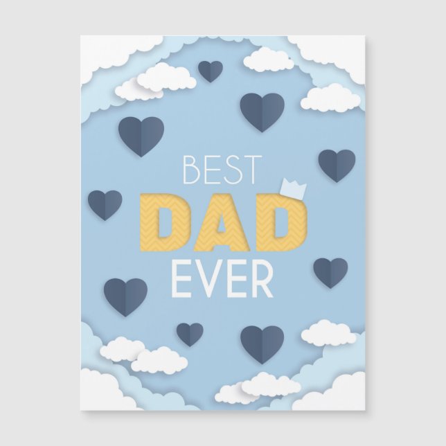 Best Dad Ever Cute Father's Day Card (Front)