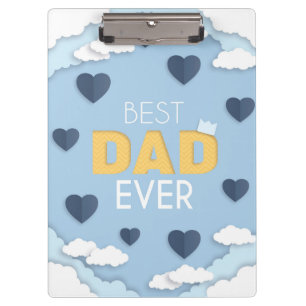 Best Dad Ever Cute Father's Day   Clipboard