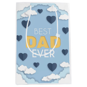 Best Dad Ever Cute Father's Day Medium Gift Bag