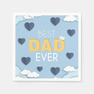 Best Dad Ever Cute Father's Day  Napkin