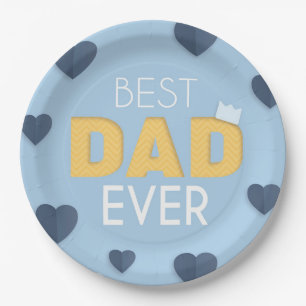 Best Dad Ever Cute Father's Day  Paper Plate
