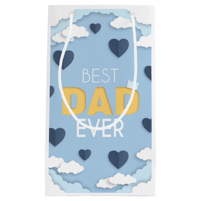 Best Dad Ever Cute Father's Day   Small Gift Bag (Front)
