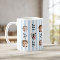 Best Dad Ever Cute Stripes Baby 3 Face Photo