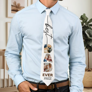Best DAD ever Dad cutout 3 Photos Collage Tie