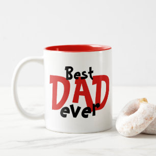 Best Dad Ever Daddysaurus Dinosaur Baby Two-Tone Coffee Mug