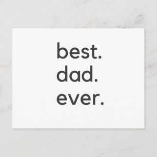 best dad ever dark postcard