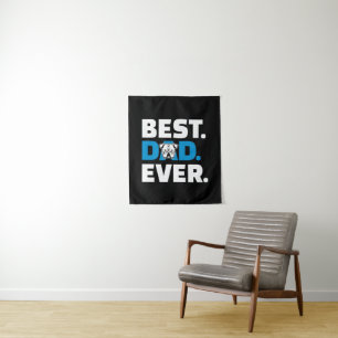 Best Dad Ever Dog Lover Gift Tapestry