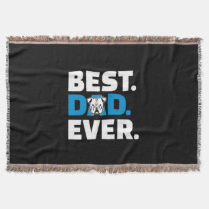 Best Dad Ever   Dog Lover Gift Throw Blanket